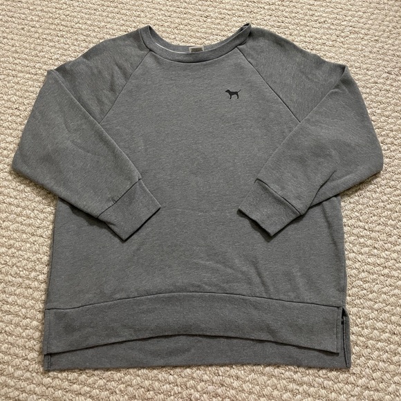 PINK Victoria's Secret Tops - VS Pink Grey & Floral Sweatshirt